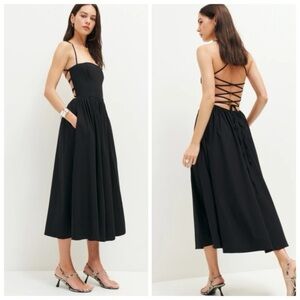 NWT Reformation Kaede Dress in Black